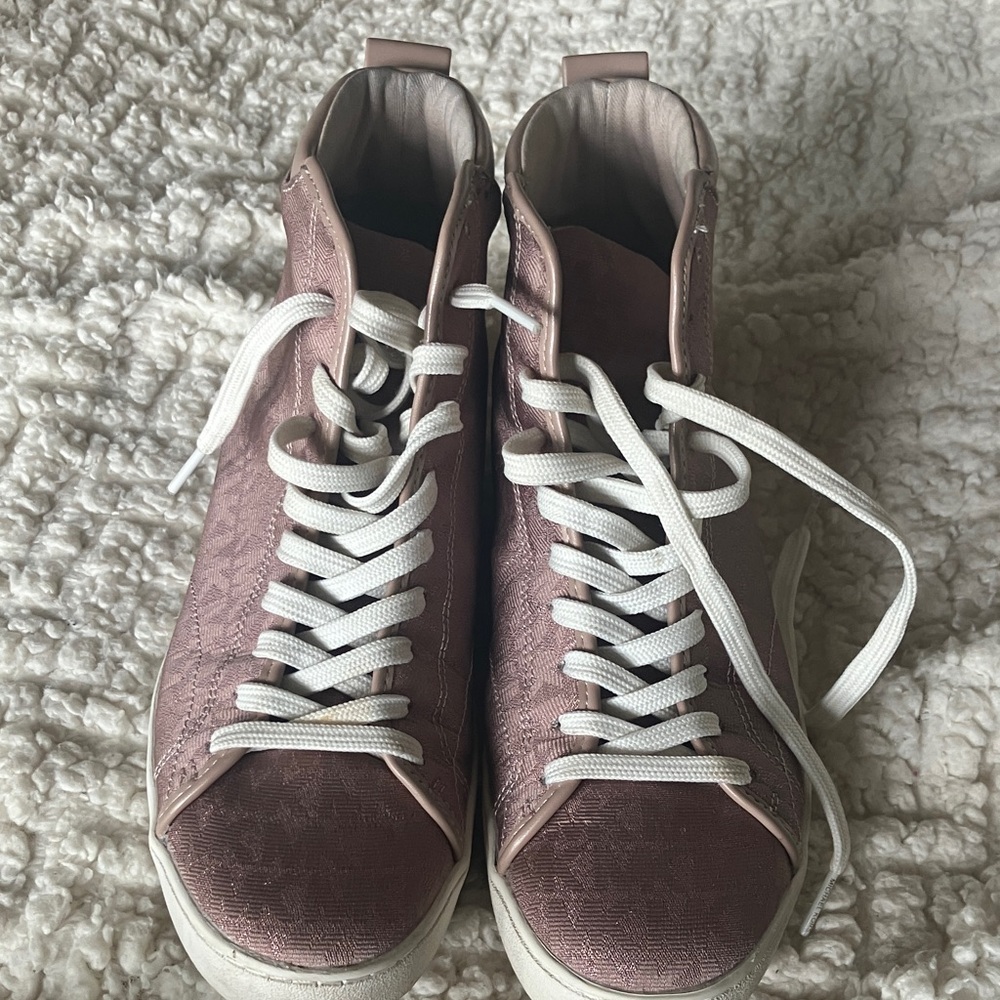 Michael Kors Pink Lace-Up Sneakers